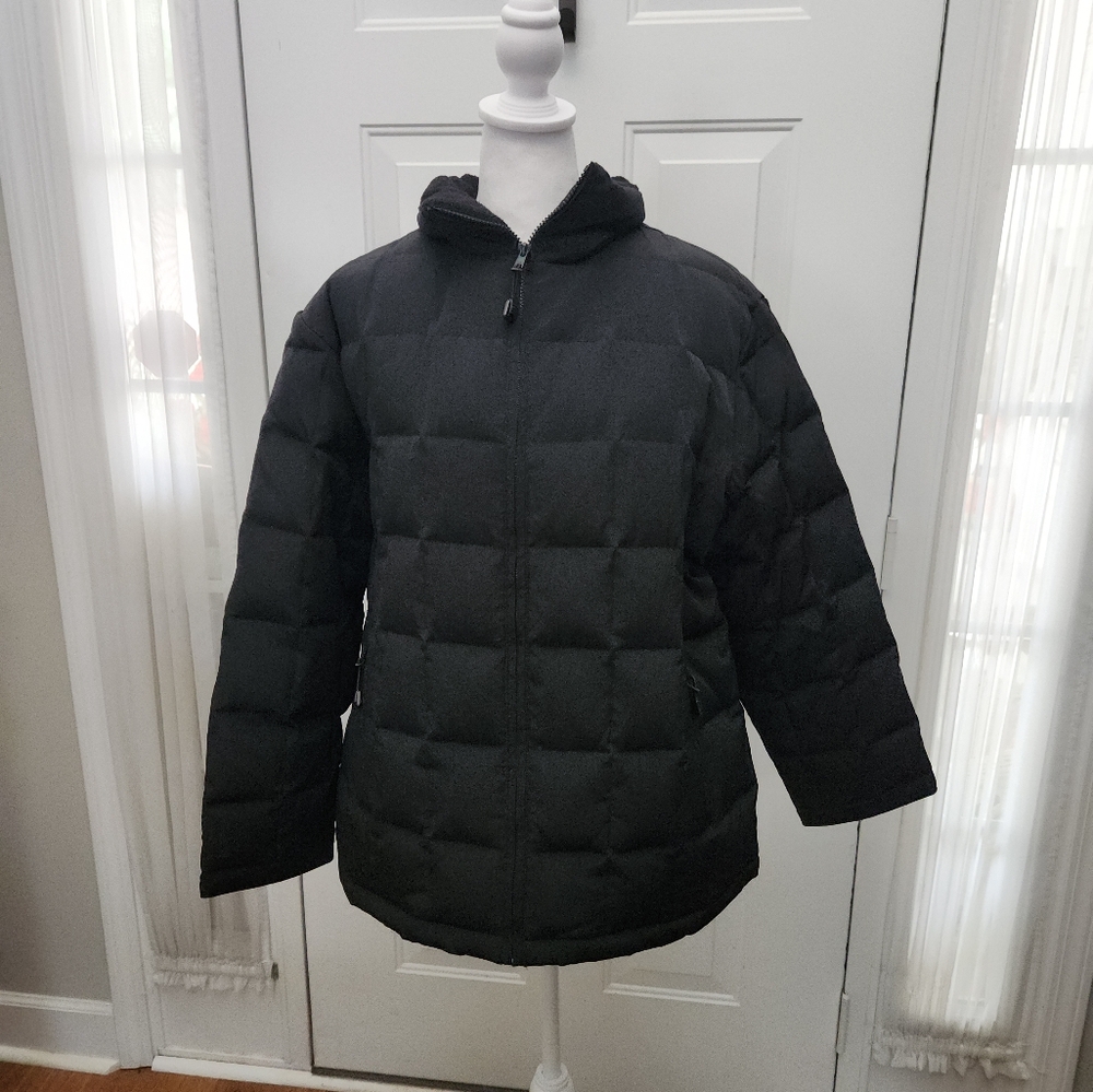 Vintage J.G. Hook Men's Black Winter Puffer Jacket Size XL
